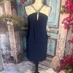 Bisou Bisou navy blue dress NWT, size 8
